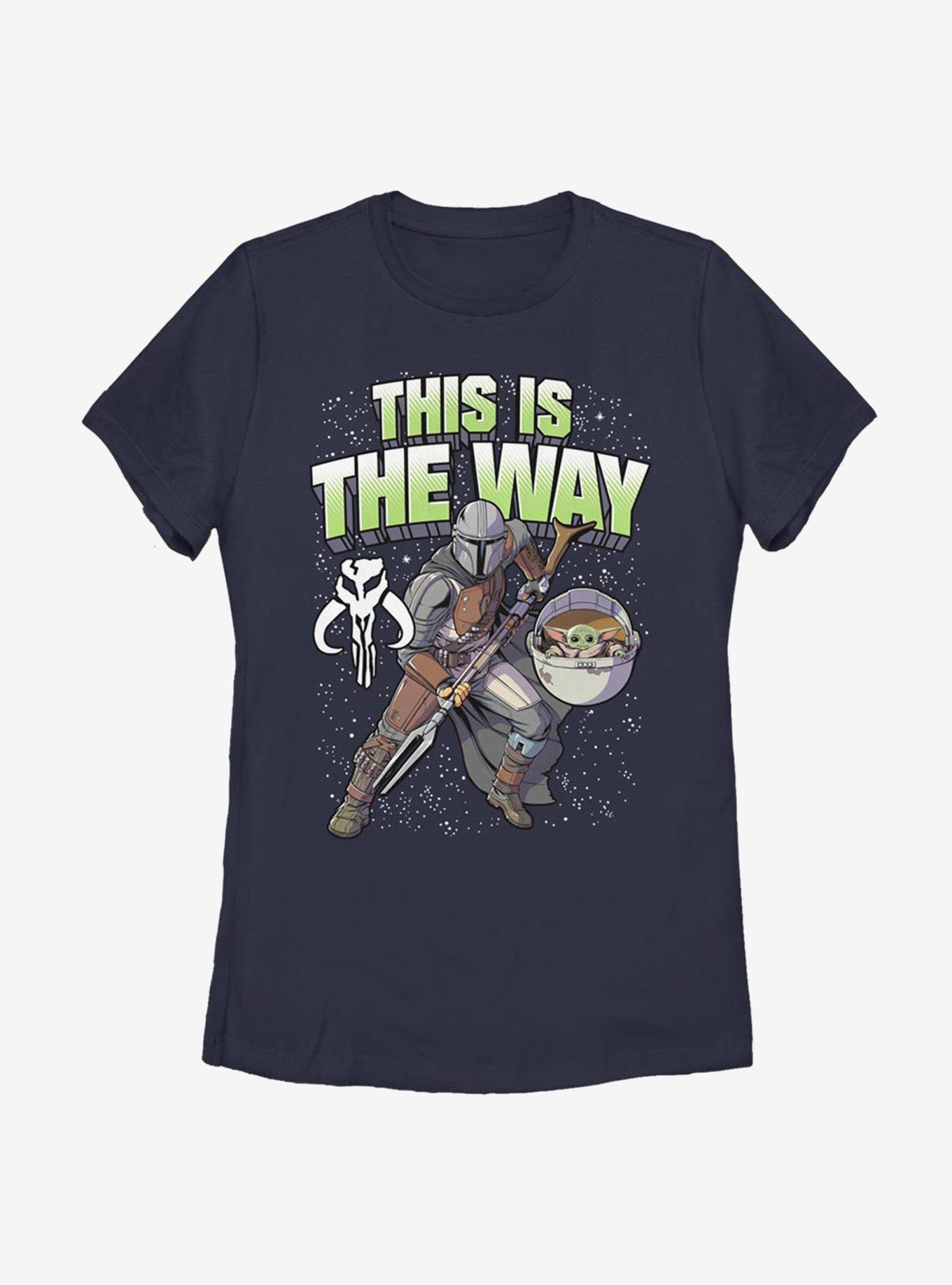 Star Wars The Mandalorian This Is The Way Large Letters Womens T-Shirt, NAVY, hi-res