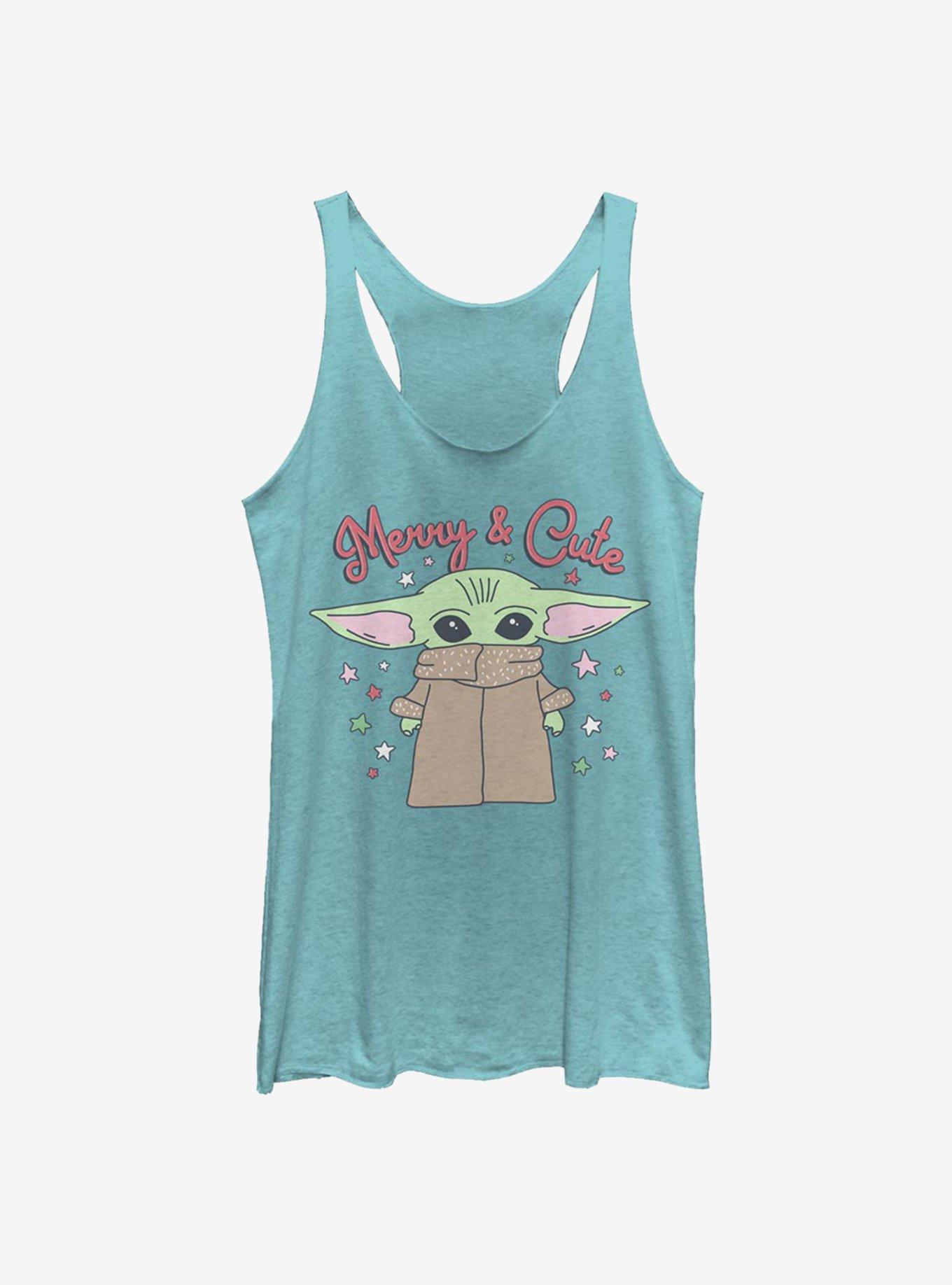 Star Wars The Mandalorian The Child Merry And Cute Womens Tank Top, TAHI BLUE, hi-res