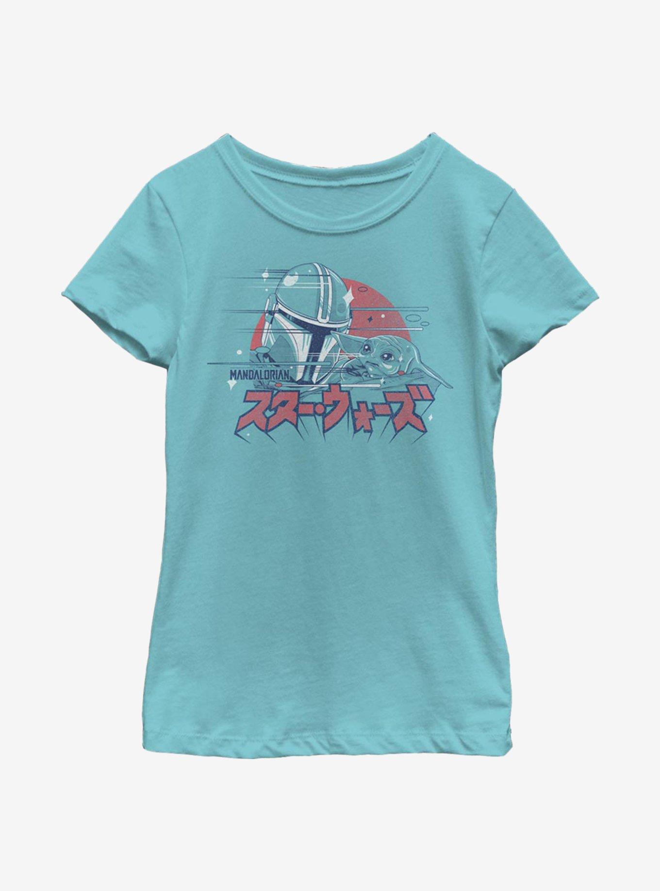 Star Wars The Mandalorian The Child Japanese Text Youth Girls T-Shirt, , hi-res