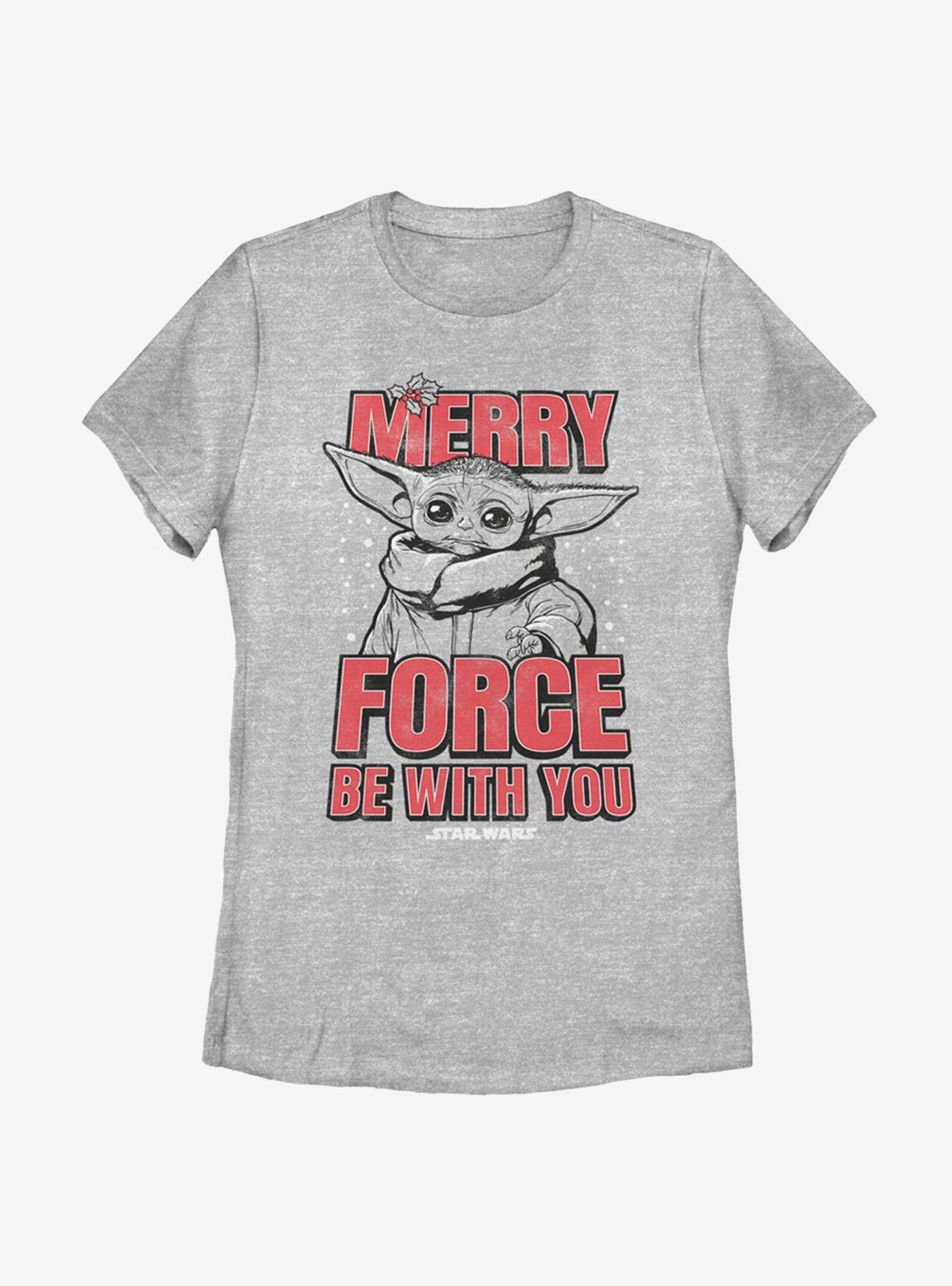 Star Wars The Mandalorian The Child Merry Force Christmas Womens T-Shirt, , hi-res