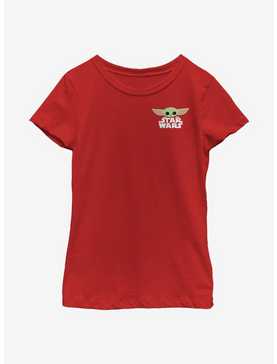 Star Wars The Mandalorian The Child Faux Pocket Cute Youth Girls T-Shirt, , hi-res