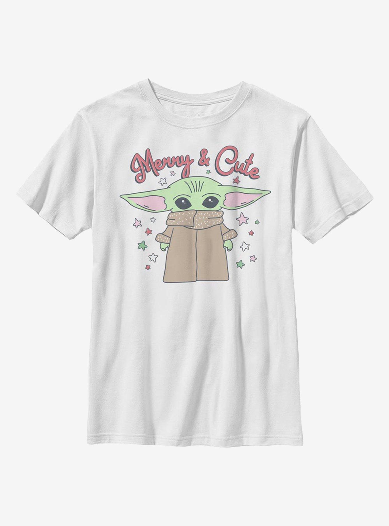 Star Wars The Mandalorian The Child Merry And Cute Youth T-Shirt, WHITE, hi-res