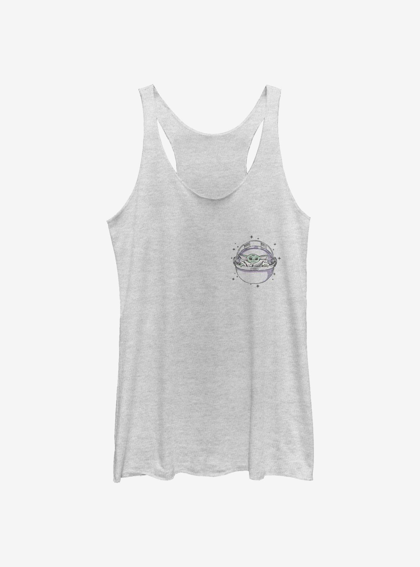 Star Wars The Mandalorian The Child Tiny Stars Womens Tank Top, WHITE HTR, hi-res