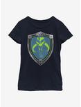 Star Wars The Mandalorian Shield Logo Youth Girls T-Shirt, NAVY, hi-res