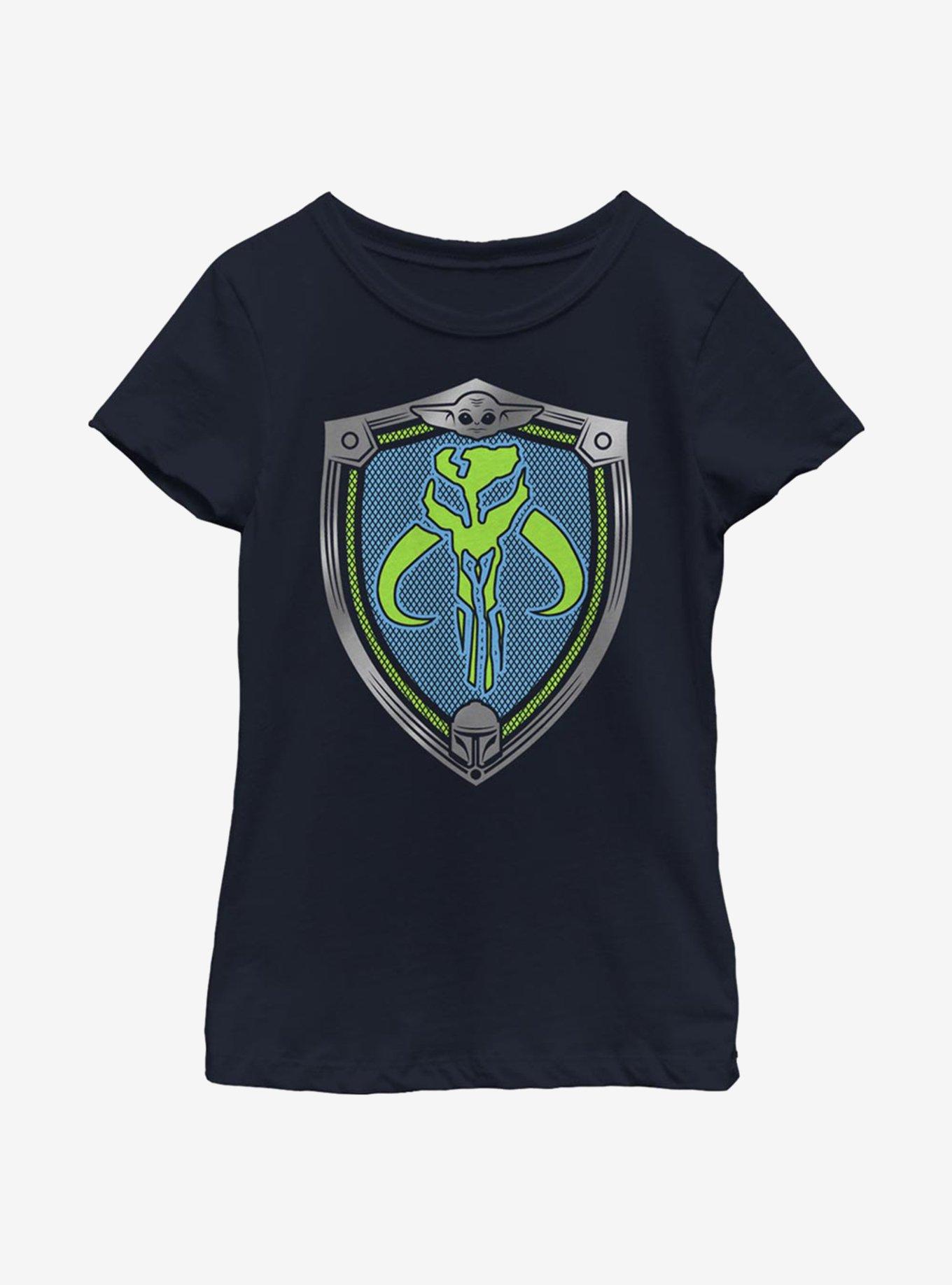 Star Wars The Mandalorian Shield Logo Youth Girls T-Shirt, , hi-res