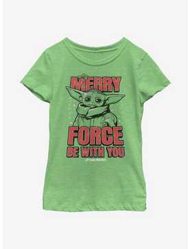 Star Wars The Mandalorian The Child Merry Force Christmas Youth Girls T-Shirt, , hi-res