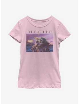 Star Wars The Mandalorian The Child Pink Sky Youth Girls T-Shirt, , hi-res