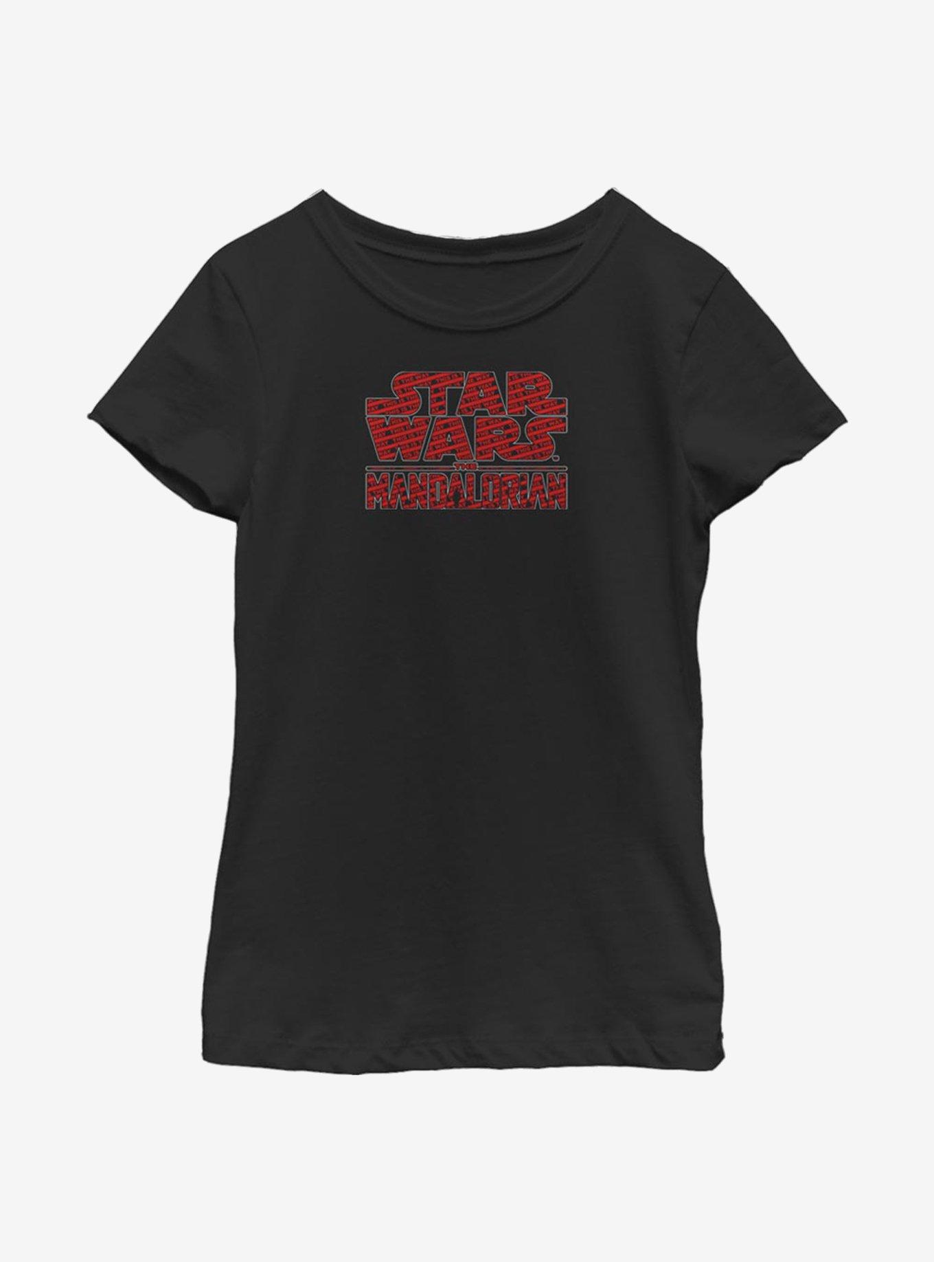 Star Wars The Mandalorian Red The Way Logo Youth Girls T-Shirt, , hi-res