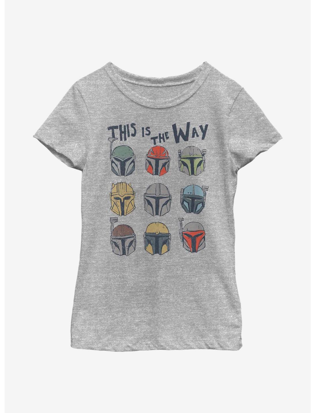 Star Wars The Mandalorian The Way Helmets Youth Girls T-Shirt, ATH HTR, hi-res