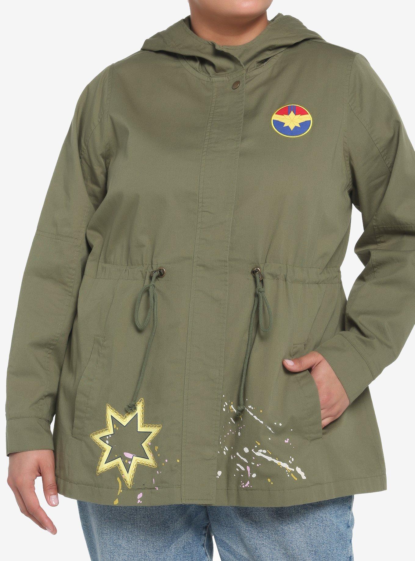 Her Universe Marvel Ms. Marvel Patch Anorak Jacket Plus Size, MULTI, hi-res