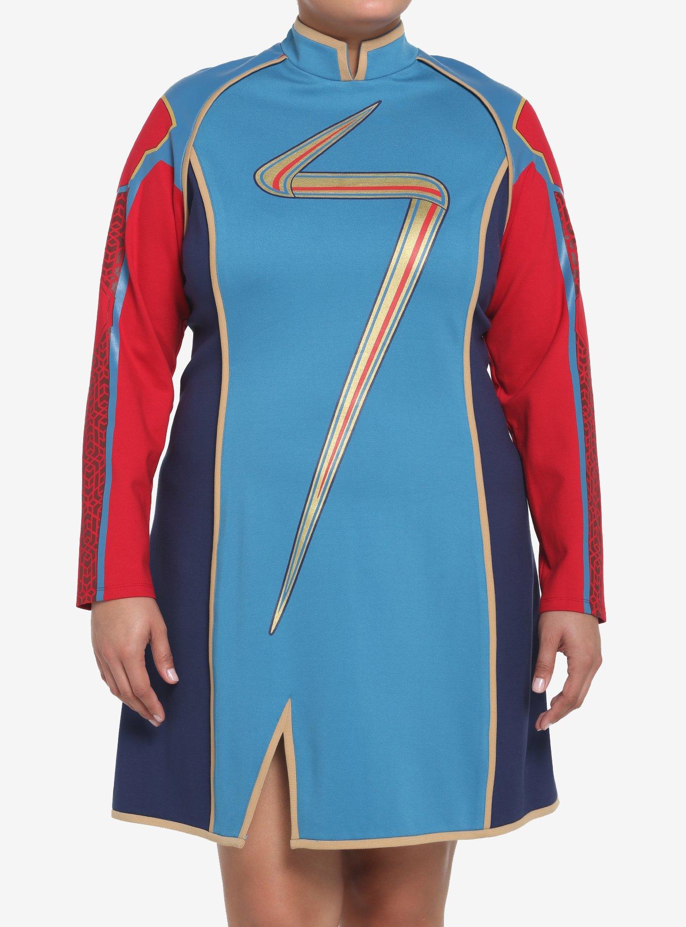 Her Universe Marvel Ms. Marvel Hero Costume Dress Plus Size, MULTI, hi-res