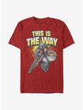 Star Wars The Mandalorian The Child This Is The Way Pose T-Shirt, RED, hi-res