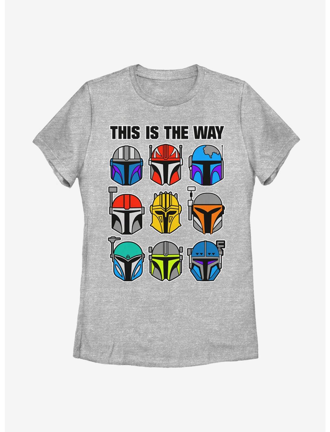 Star Wars The Mandalorian Bountiful Helmets Womens T-Shirt, ATH HTR, hi-res