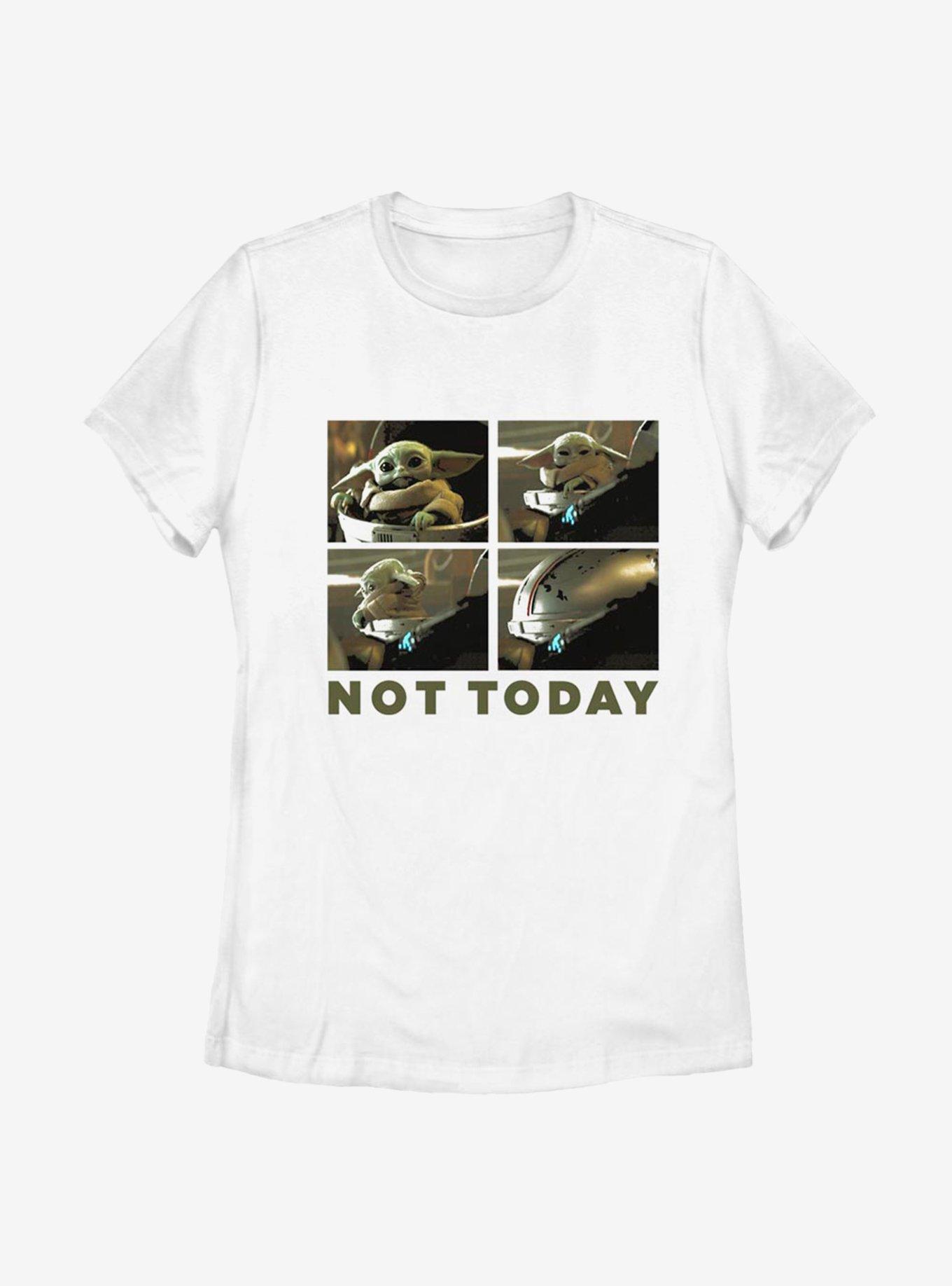 Star Wars The Mandalorian The Child Not Today Womens T-Shirt, WHITE, hi-res