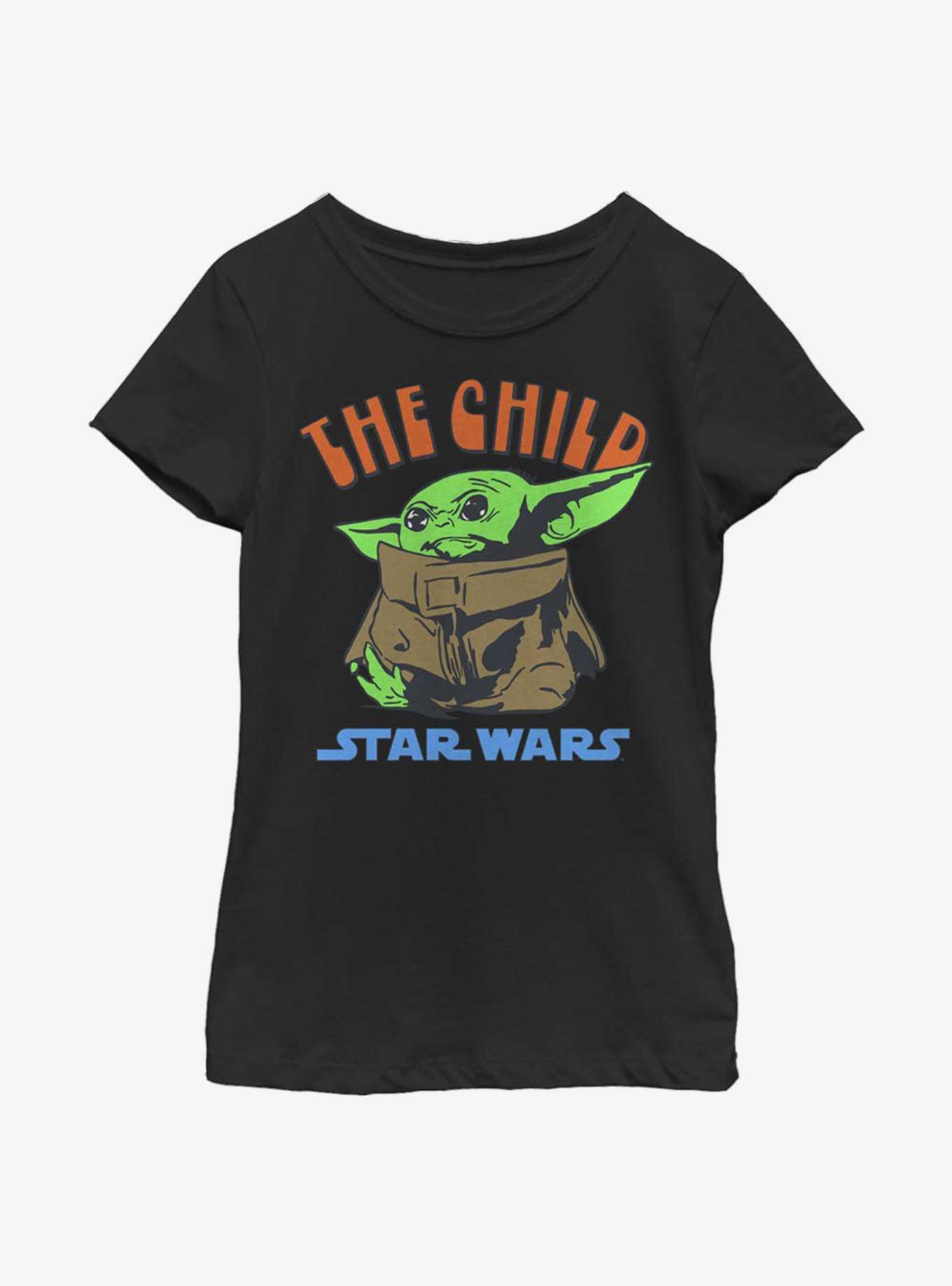 Star Wars The Mandalorian The Child Bright Letters Youth Girls T-Shirt, , hi-res