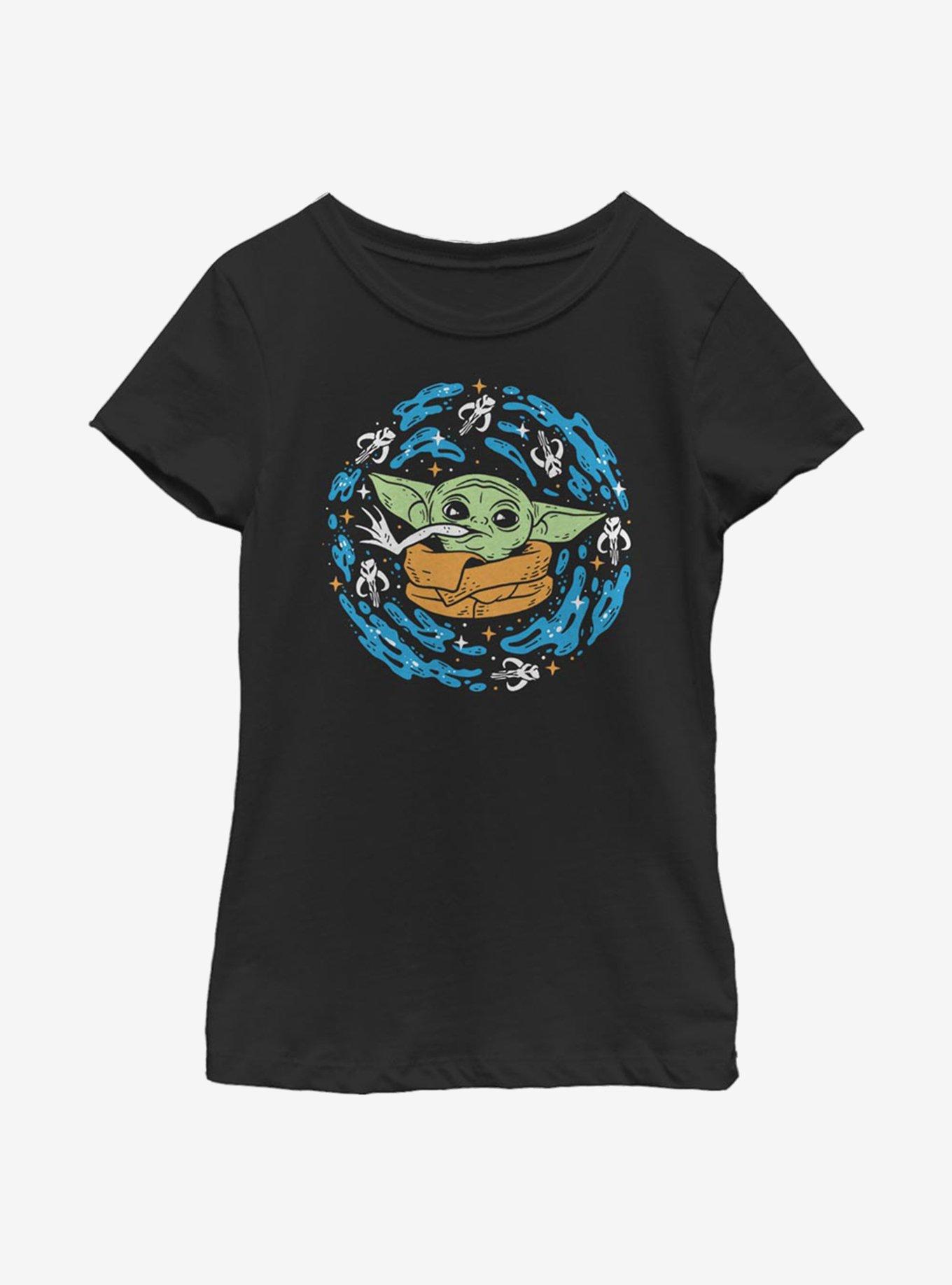 Star Wars The Mandalorian The Child Frog Spiral Youth Girls T-Shirt, BLACK, hi-res
