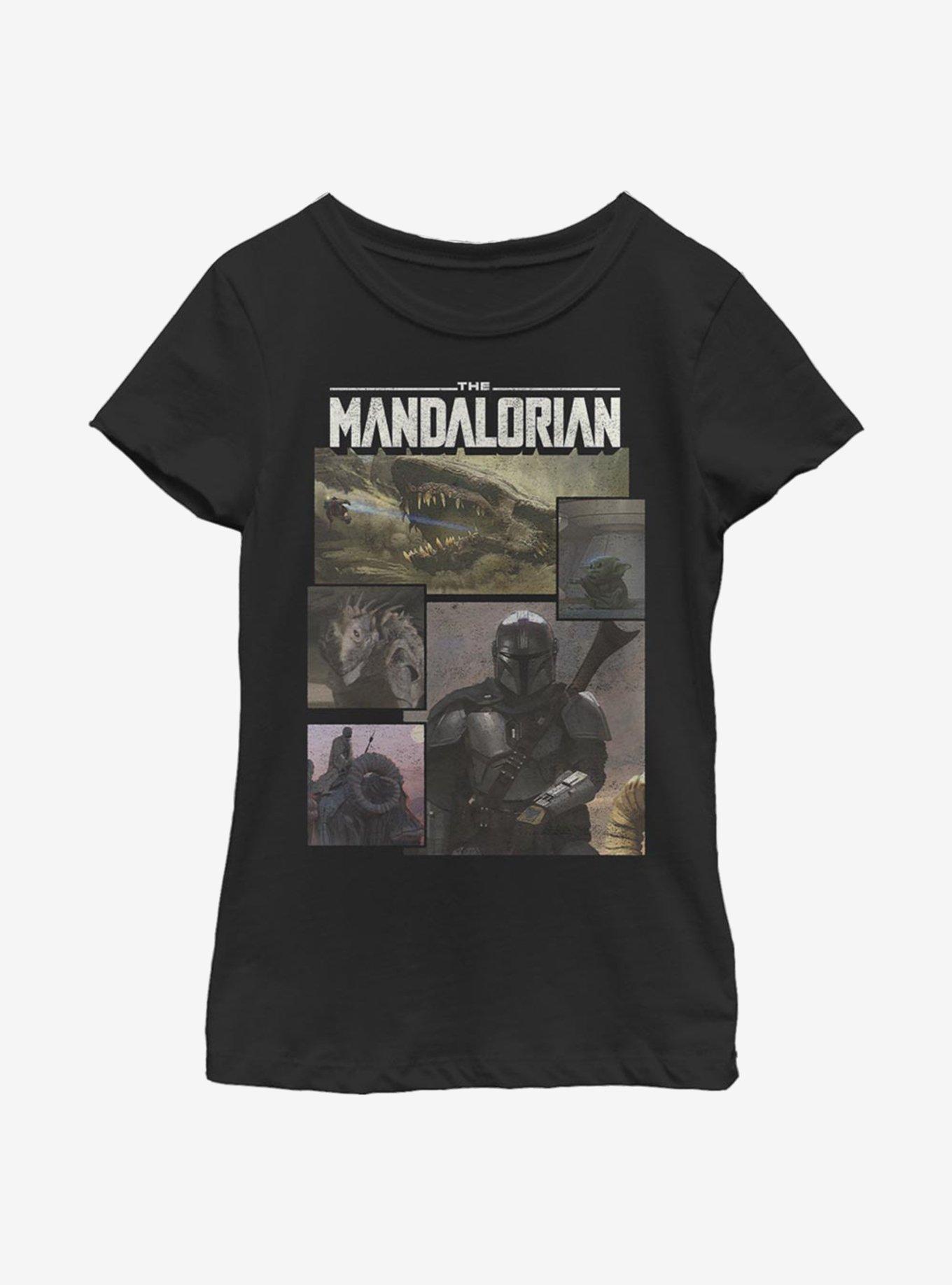 Star Wars The Mandalorian Square Panels Youth Girls T-Shirt, , hi-res