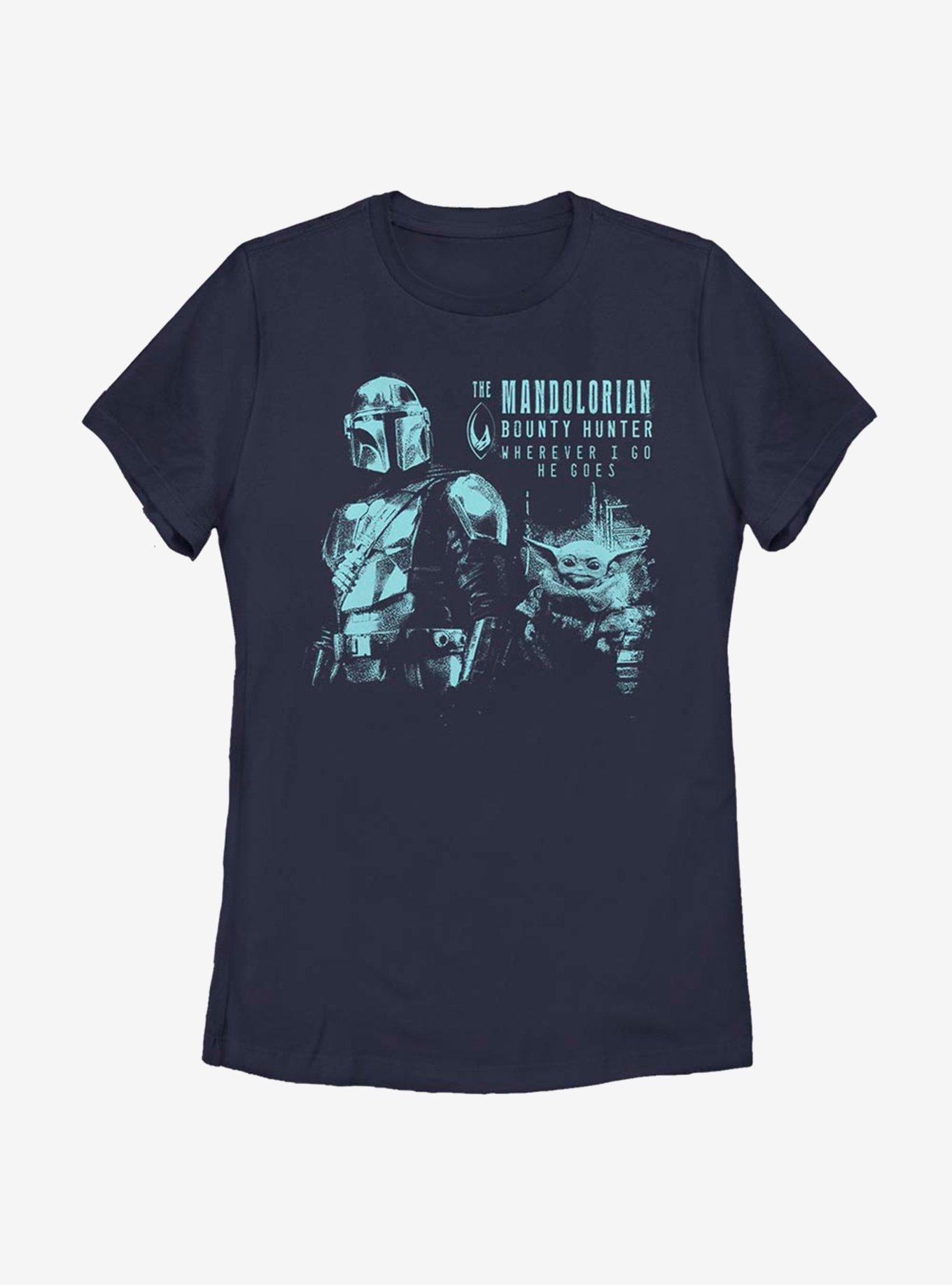 Star Wars The Mandalorian The Child Wherever He Goes Womens T-Shirt, NAVY, hi-res