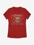 Star Wars The Mandalorian The Child It's Cold Outside Womens T-Shirt, RED, hi-res