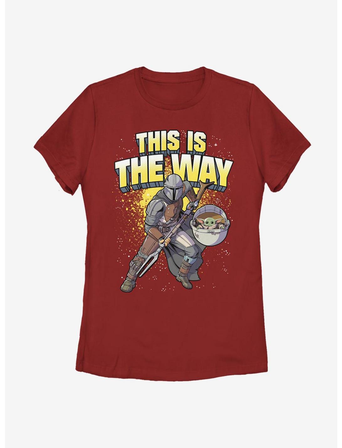 Star Wars The Mandalorian The Child This Is The Way Pose Womens T-Shirt, RED, hi-res