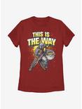 Star Wars The Mandalorian The Child This Is The Way Pose Womens T-Shirt, RED, hi-res
