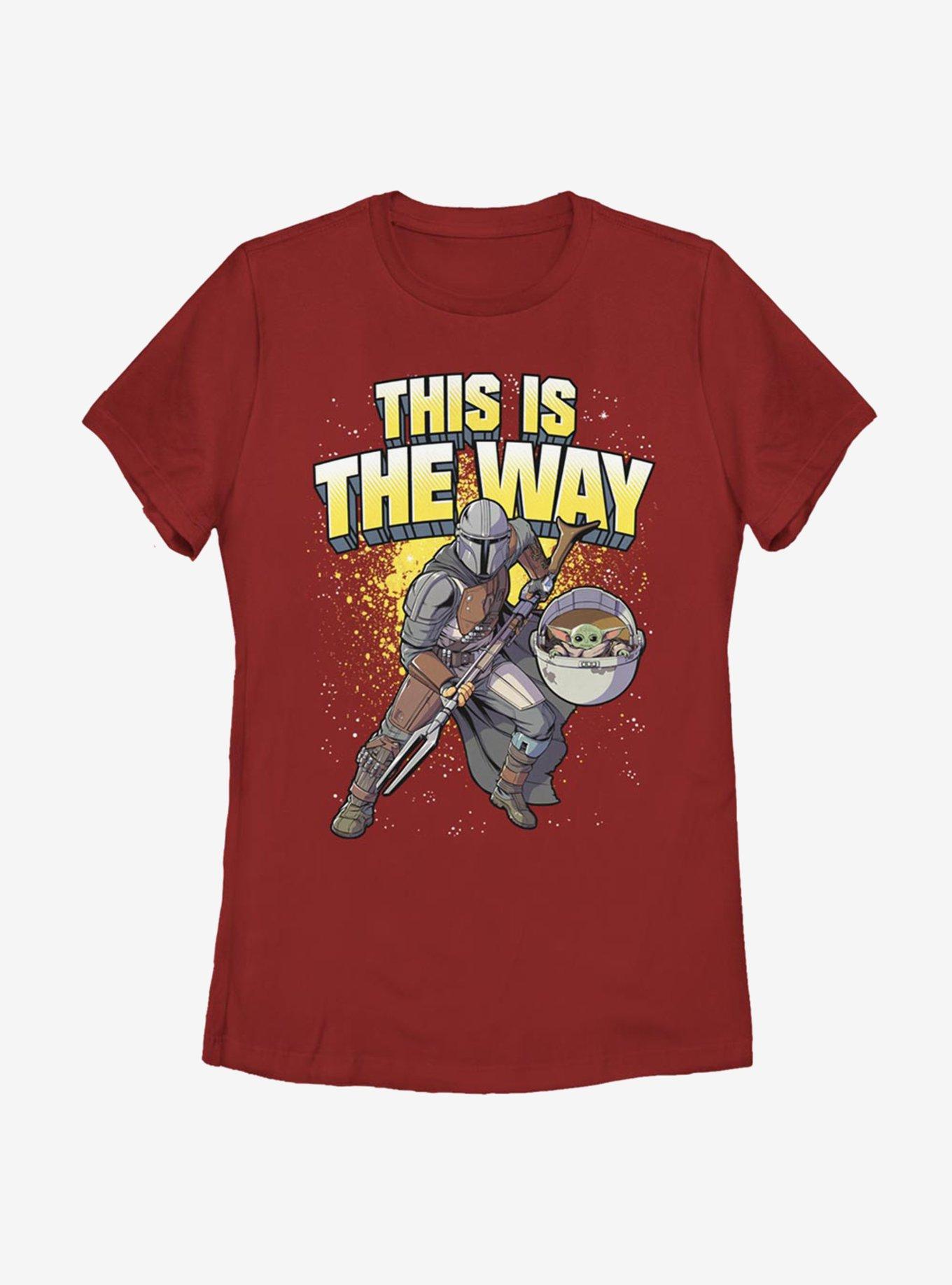 Star Wars The Mandalorian The Child This Is The Way Pose Womens T-Shirt, RED, hi-res