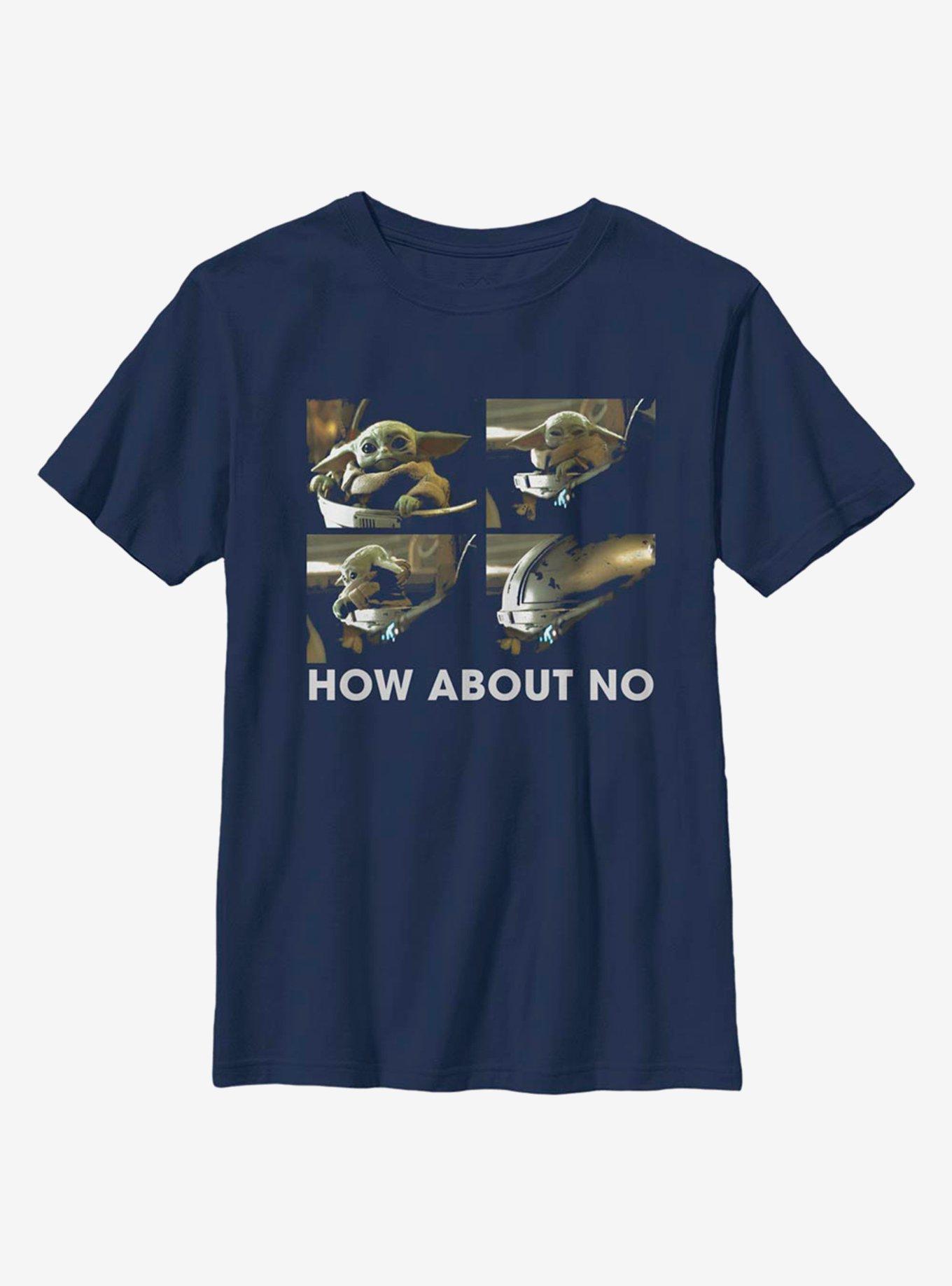 Star Wars The Mandalorian The Child How About No Youth T-Shirt, NAVY, hi-res