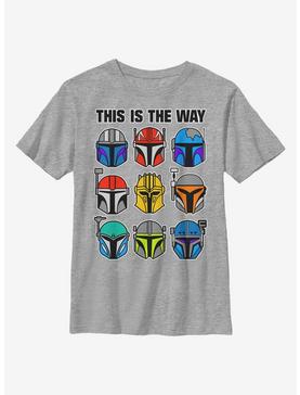 Star Wars The Mandalorian Bountiful Helmets Youth T-Shirt, , hi-res