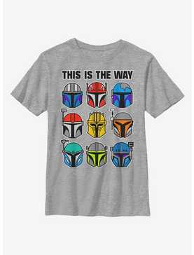 Star Wars The Mandalorian Bountiful Helmets Youth T-Shirt, , hi-res