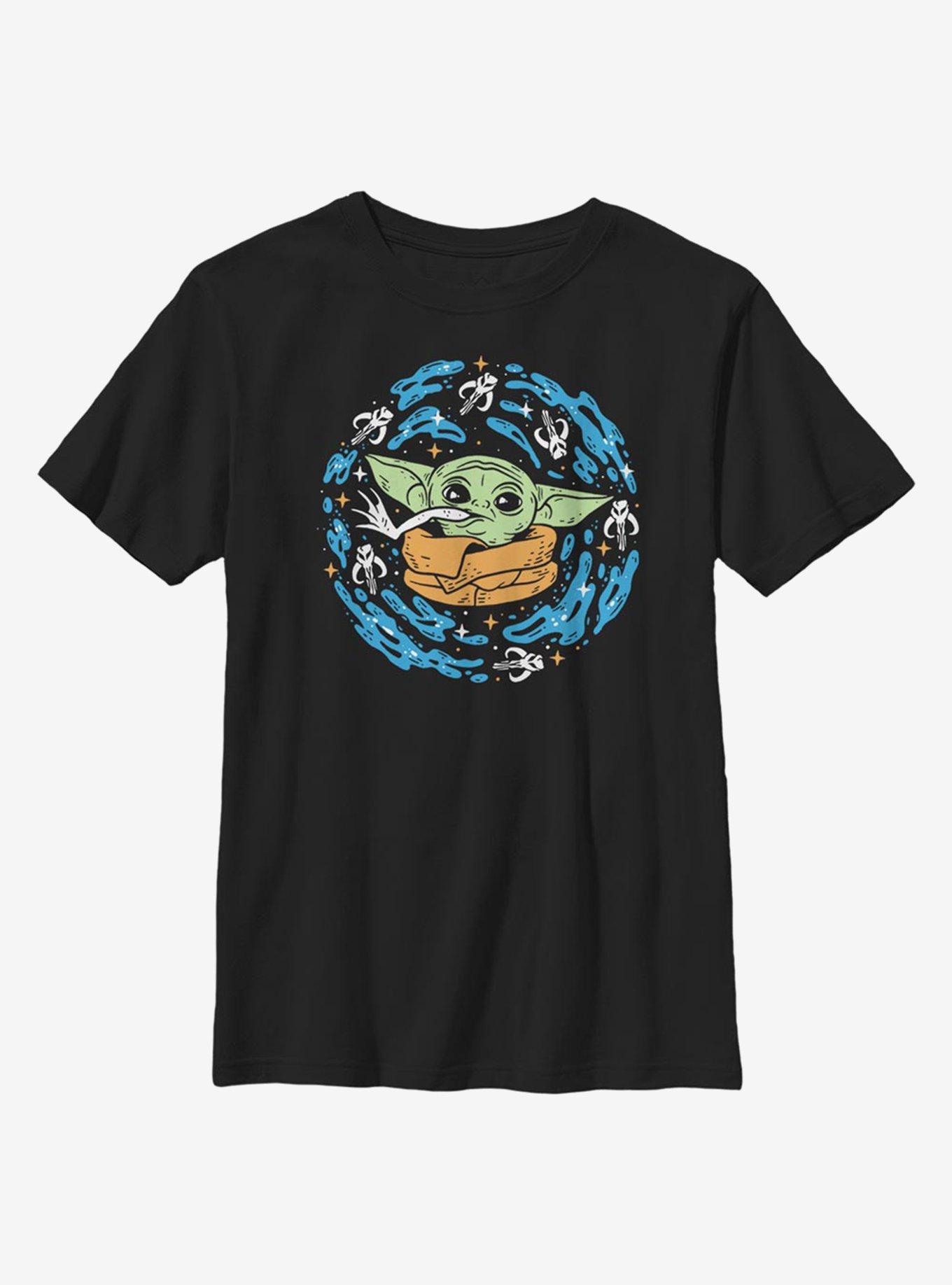 Star Wars The Mandalorian The Child Frog Spiral Youth T-Shirt, BLACK, hi-res
