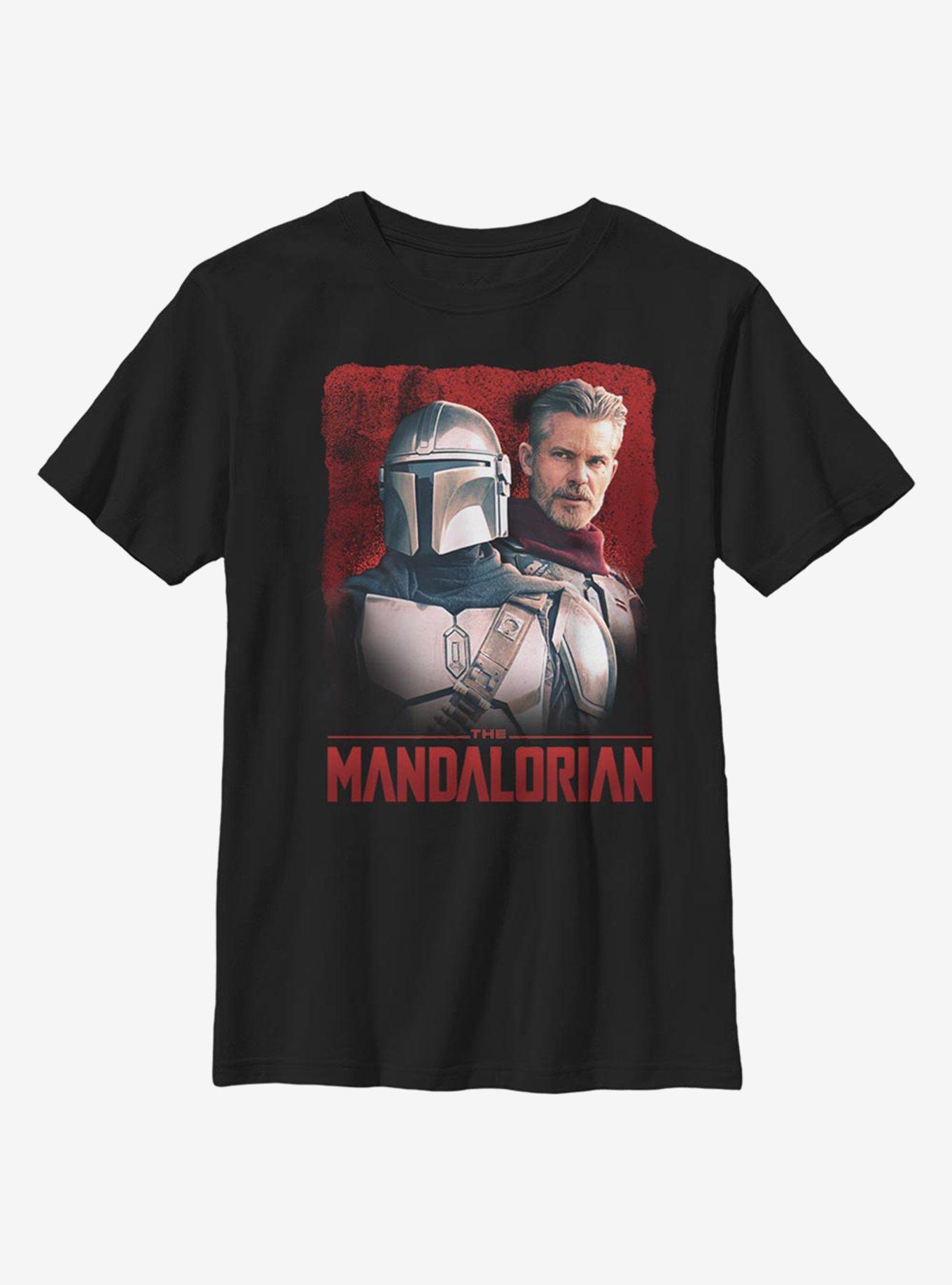 Star Wars The Mandalorian And Cobb Youth T-Shirt, BLACK, hi-res