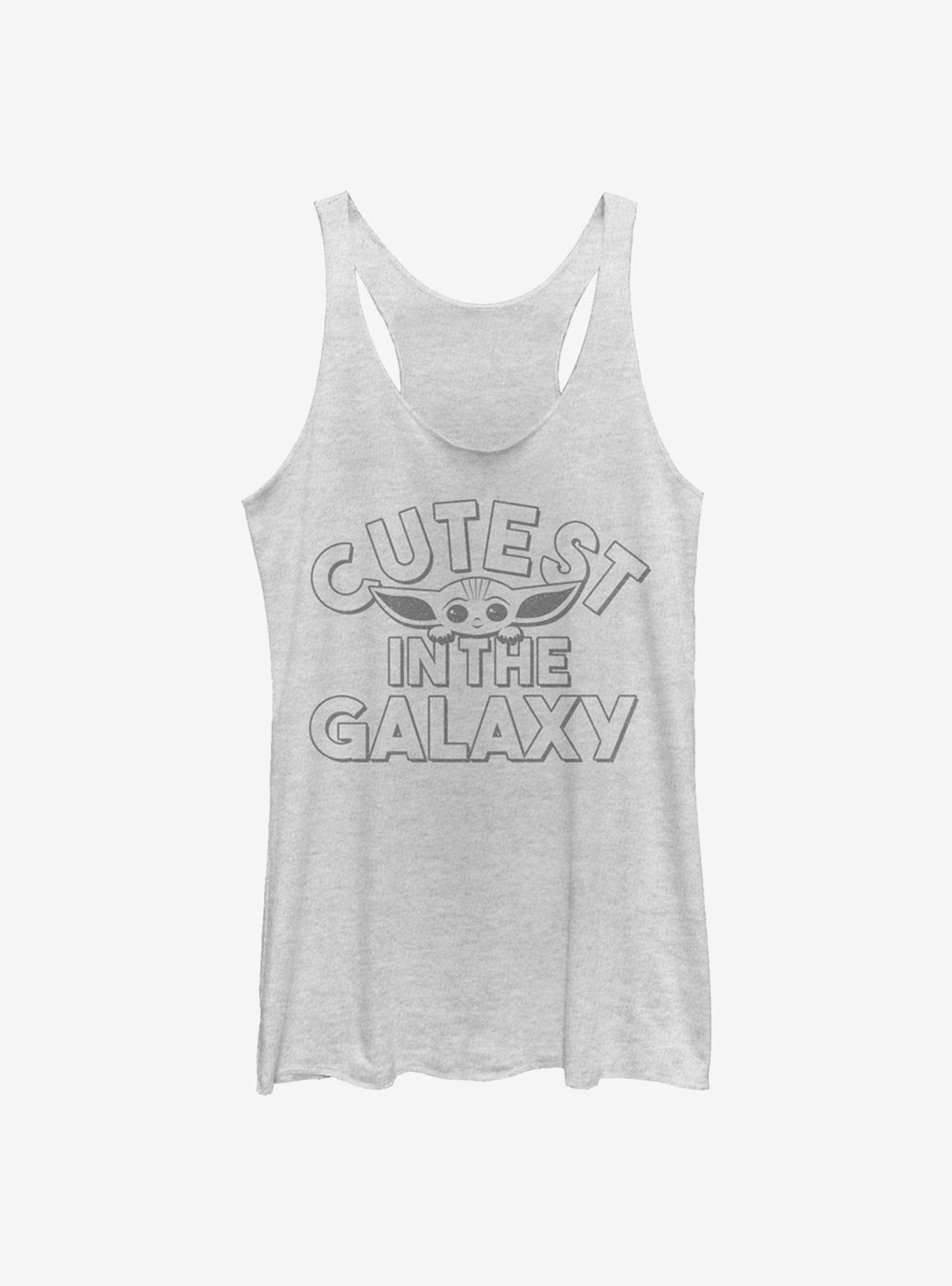 Star Wars The Mandalorian The Child Cutest Womens Tank Top, WHITE HTR, hi-res