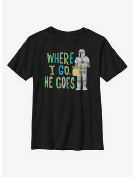 Star Wars The Mandalorian The Child I Go He Goes Youth T-Shirt, , hi-res
