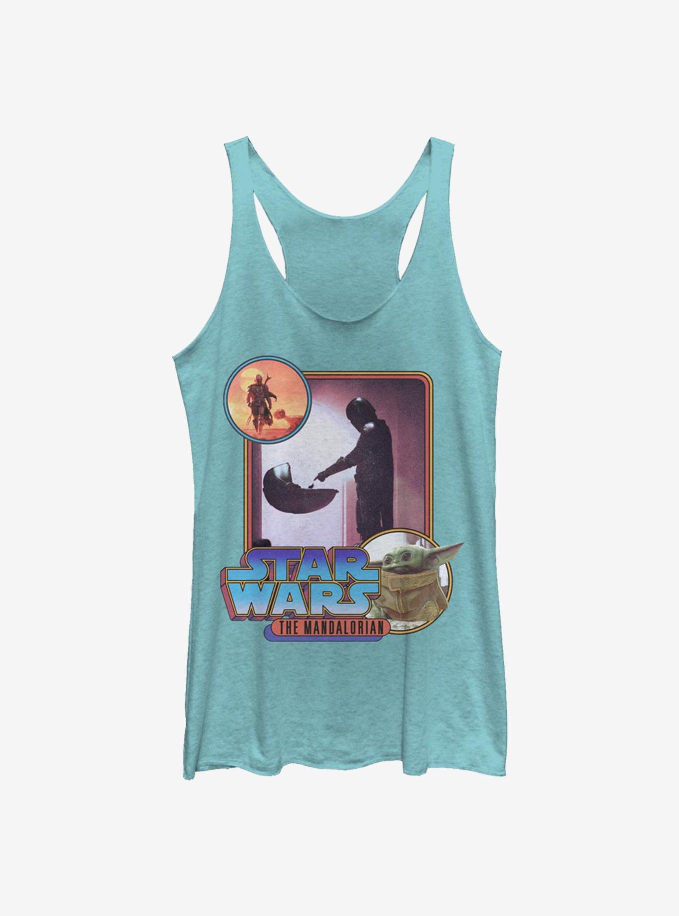 Star Wars The Mandalorian The Child Retro Design Womens Tank Top, TAHI BLUE, hi-res