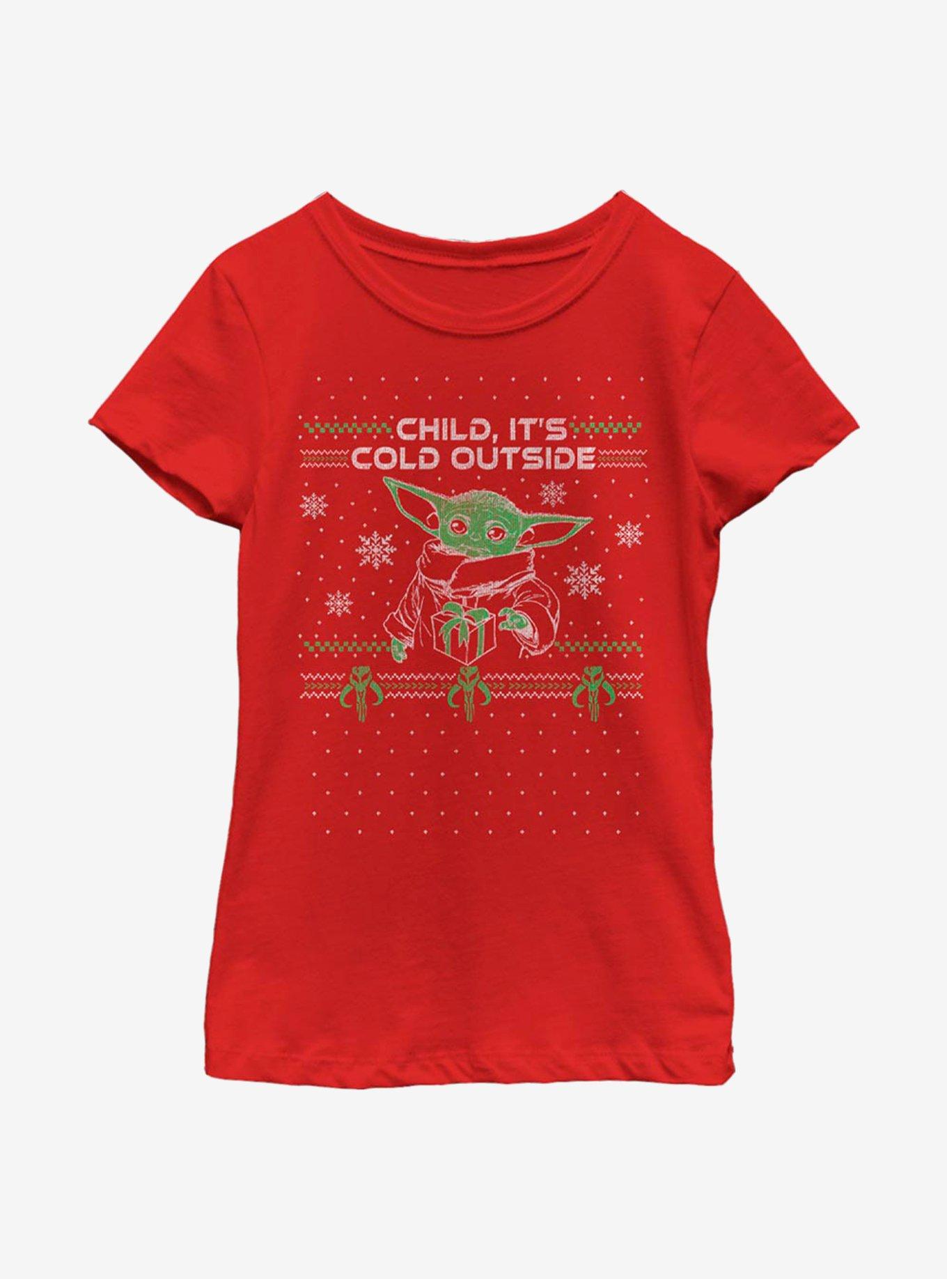 Star Wars The Mandalorian The Child It's Cold Outside Youth Girls T-Shirt, , hi-res