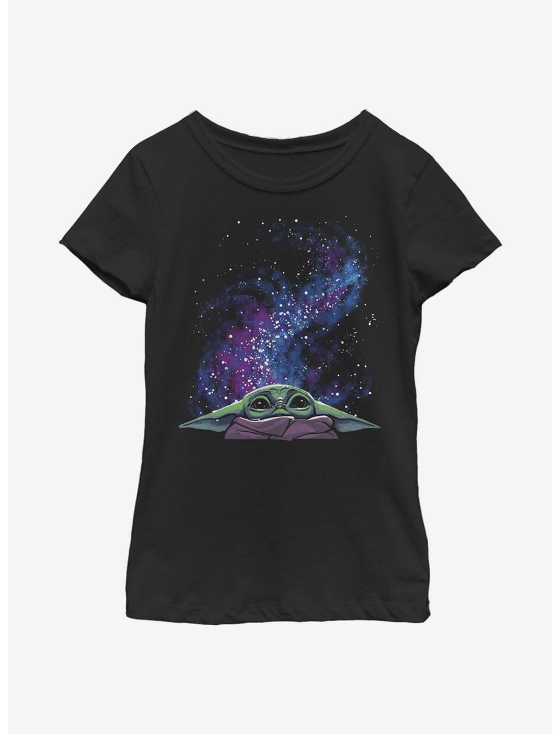 Star Wars The Mandalorian The Child Galaxy Peak Youth Girls T-Shirt, BLACK, hi-res