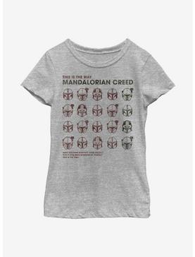 Star Wars The Mandalorian Creed Helmet Youth Girls T-Shirt, , hi-res