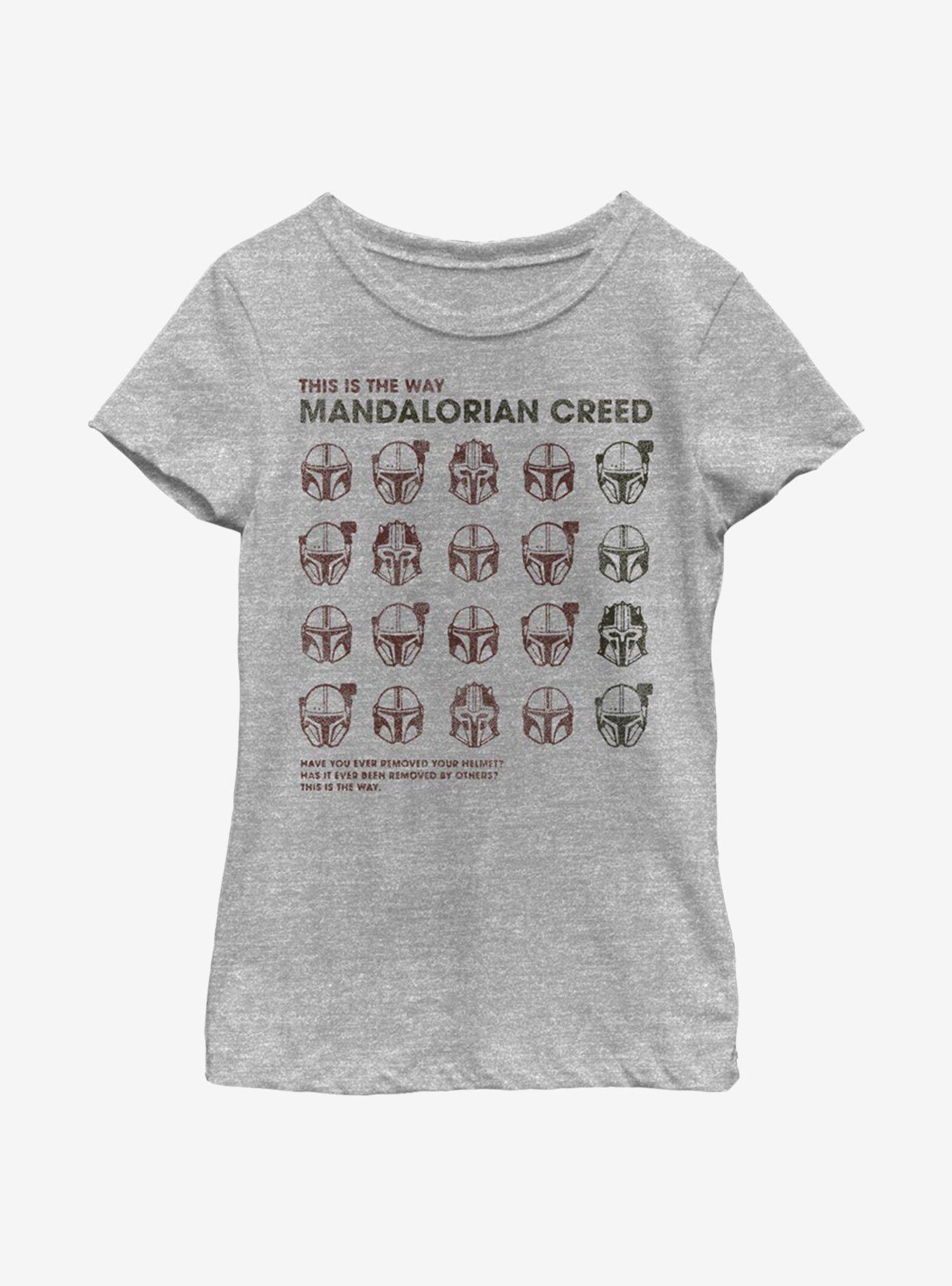 Star Wars The Mandalorian Creed Helmet Youth Girls T-Shirt, , hi-res