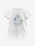 Star Wars The Mandalorian The Child Rolling Through The Snow Youth Girls T-Shirt, WHITE, hi-res