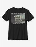 Star Wars The Mandalorian The Child Favorite Show Meme Youth T-Shirt, BLACK, hi-res