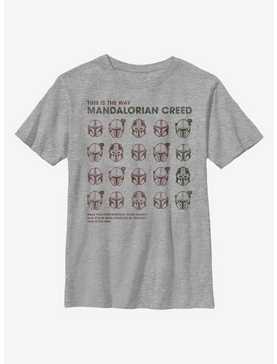Star Wars The Mandalorian Creed Helmet Youth T-Shirt, , hi-res