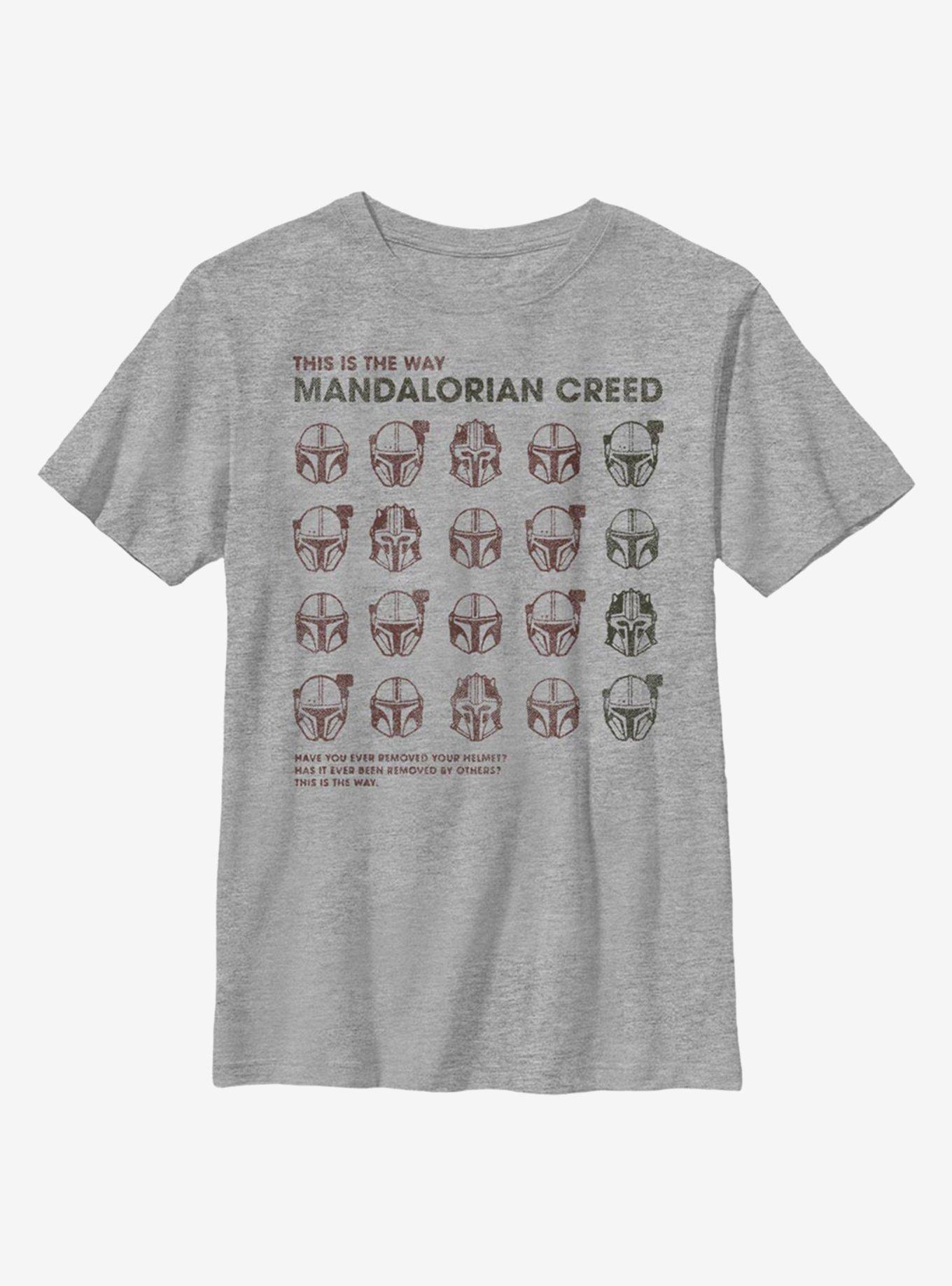 Star Wars The Mandalorian Creed Helmet Youth T-Shirt, , hi-res