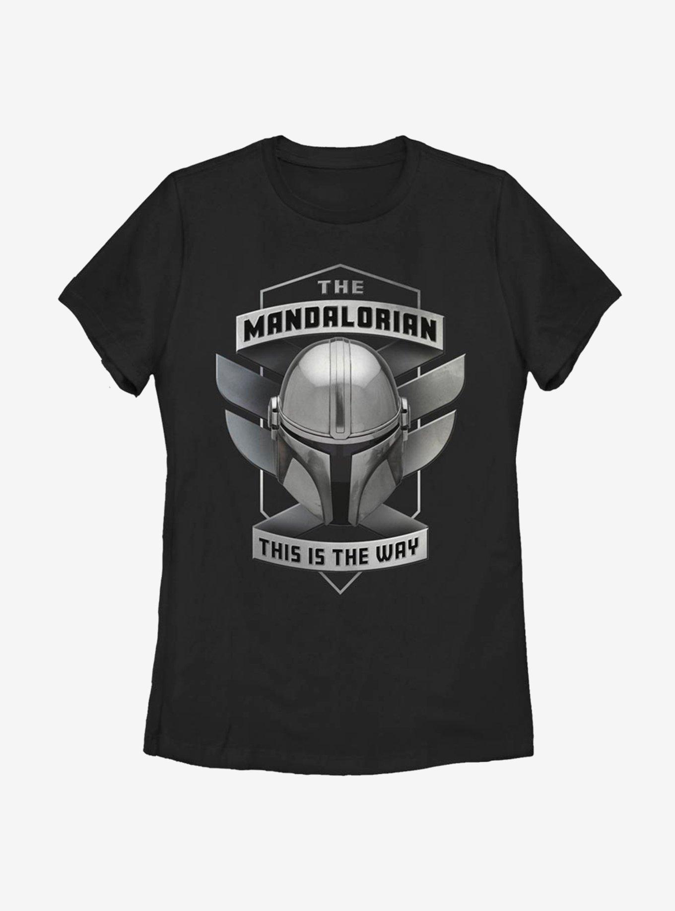 Star Wars The Mandalorian Helmet Emblem Womens T-Shirt, , hi-res