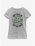 Star Wars The Mandalorian The Child Don't Make Me Youth Girls T-Shirt, ATH HTR, hi-res