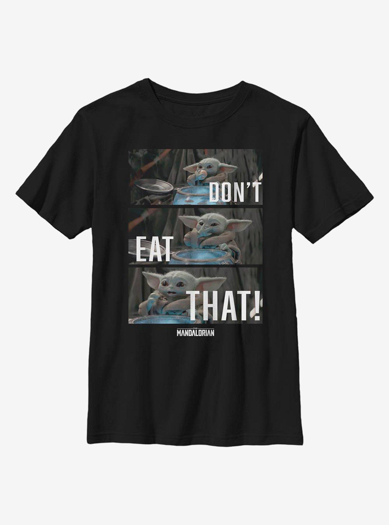 Star Wars The Mandalorian Mandomon The Child Don't Eat That Youth T-Shirt, , hi-res