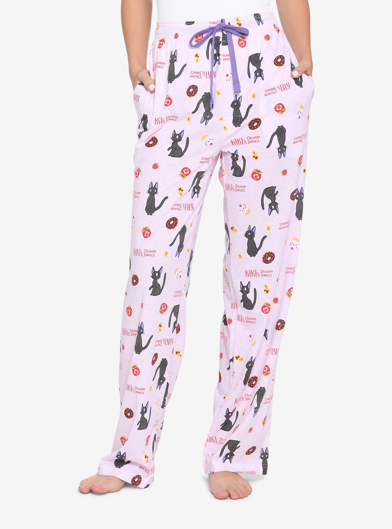 Studio Ghibli Kiki's Delivery Service Jiji Sweets Pajama Pants, MULTI, hi-res