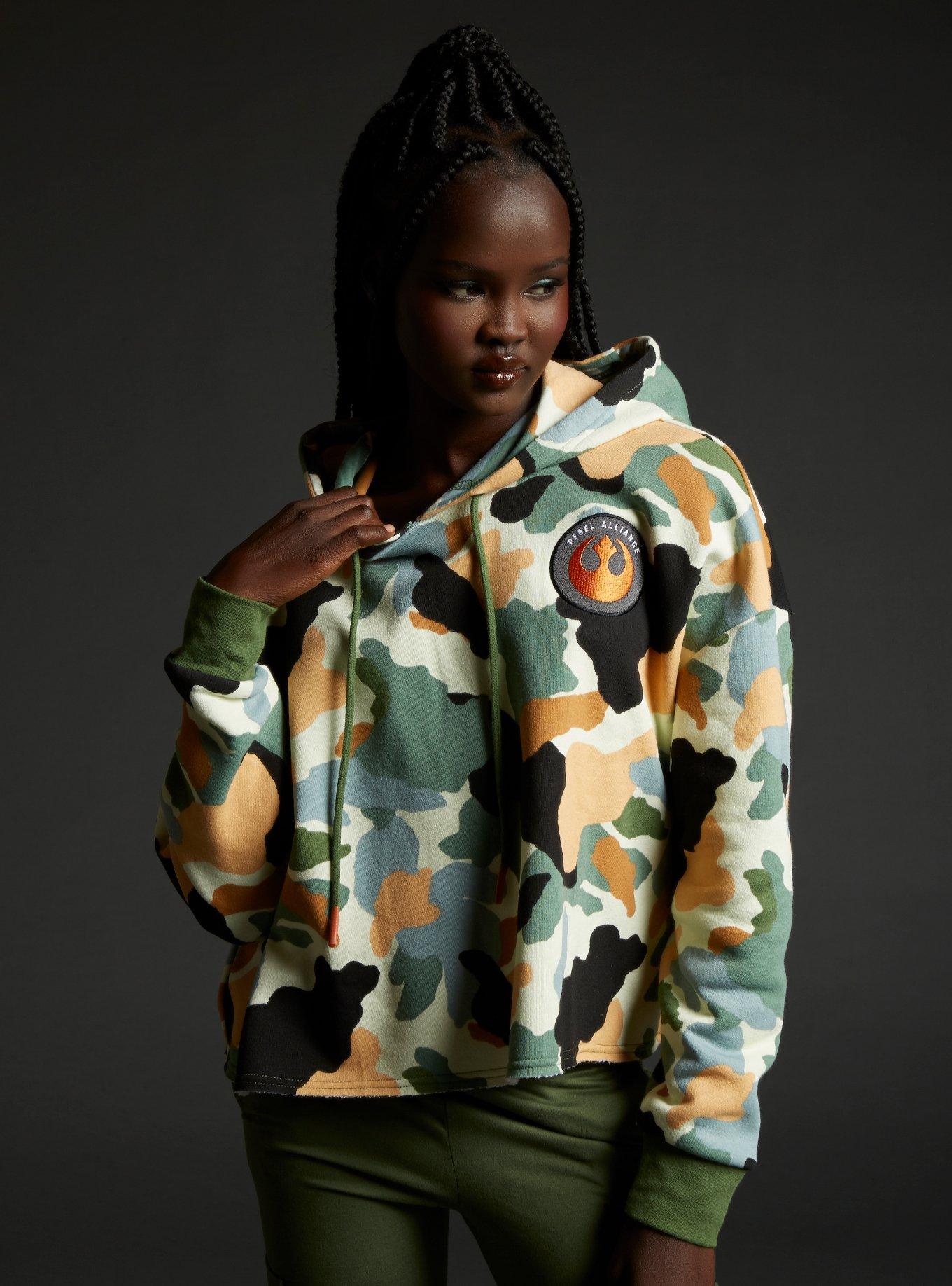 Her Universe Star Wars Camo Semi-Crop Hoodie Her Universe Exclusive ...