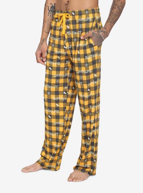 Plaid Decor Mens Pajama Pants Hot Pink Plaid Tartan Funny Pajama