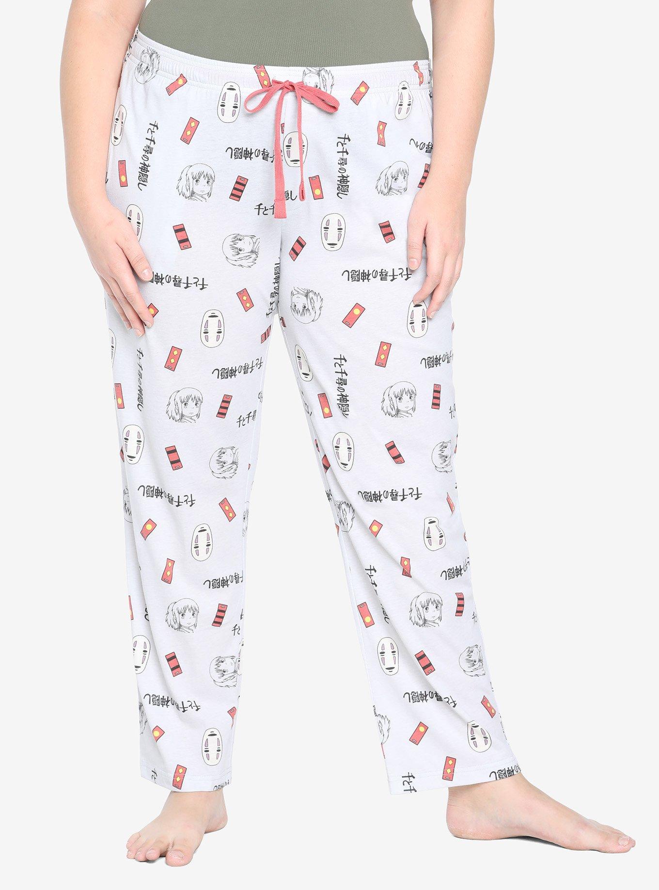 Studio Ghibli Spirited Away Bath Tokens Pajama Pants Plus Size, MULTI, hi-res