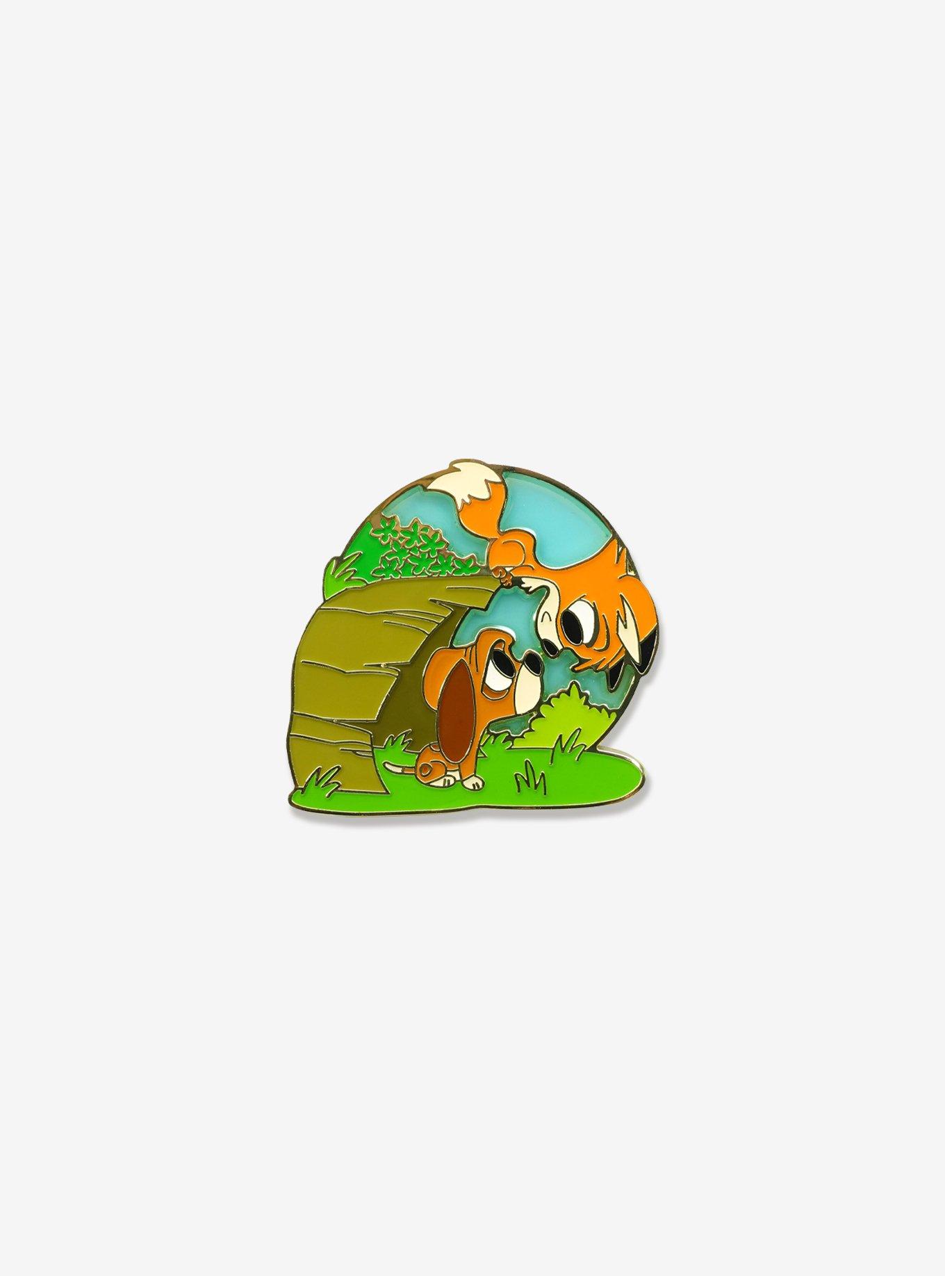 Disney The Fox and the Hound Chibi Playtime Enamel Pin - BoxLunch Exclusive, , hi-res